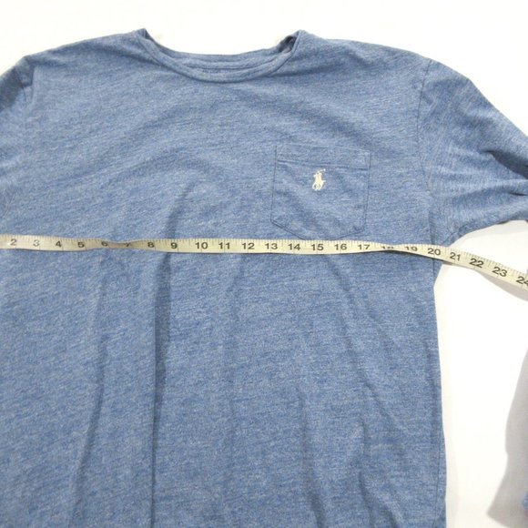 Polo Ralph Lauren Blue Sz Medium Sweatshirt Front Pocket Crew Neck Long Sleeve - Picture 4 of 9